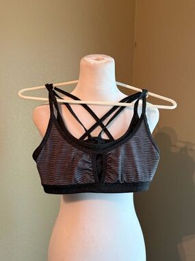 Prana Strappy Bralette in Charcoal Gray - Women's sports bra